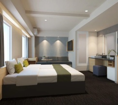 Двухместный семейный номер Standard 2 отдельные кровати в Natural Hot Springs Spa Hotel Hananoi Osaka