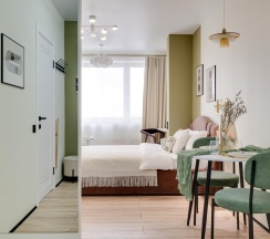 1-комнатные апартаменты студия Грин в Dream Apartmens