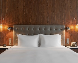 НОМЕР С БОЛЬШОЙ КРОВАТЬЮ (KING SIZE) С ВИДОМ ВО ДВОР в Hilton Saint Petersburg ExpoForum