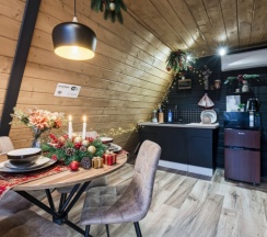 Aframe Black | Баня и банный чан на территории в Берёзовая роща