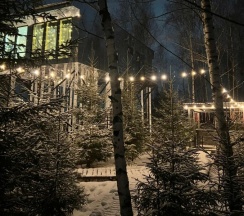 Дом на дереве для двоих с беседкой, мангалом и ванной с панорамным видом в Мы дома-Зеркальный лес