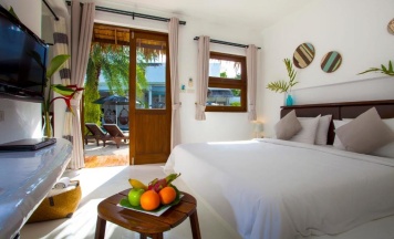 Двухместное бунгало с видом на сад двуспальная кровать в Lazy Days Samui Beach Resort