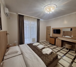 Премиум Люкс с кроватями TWIN/DBL и большой террасой с видом на горы в Цитрус