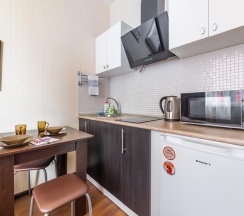 2-местные 1-комнатные апартаменты студия ул. Автозаводская, 23с931к4 с 1 двуспальной кроватью в Апартоника