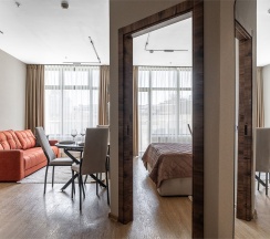 Двухкомнатный DeLuxe с одной спальней (6 этаж) в Real Apartments Sochi