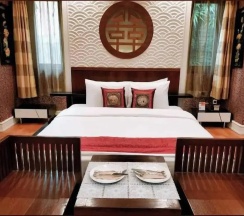 Двухместная вилла двуспальная кровать в Vartika Resovilla KuiBuri Beach Resort and Villas