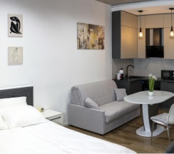 Апартаменты улучшенные с 1 двуспальной кроватью в Sky inn color