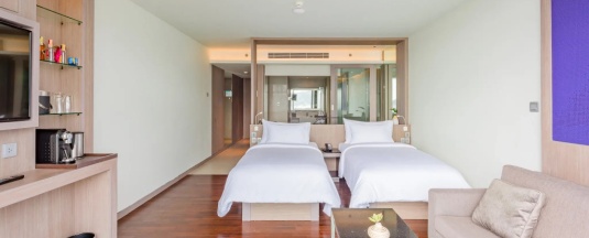 Двухместный номер Ocean с частичным видом на море 2 отдельные кровати в Oceanfront Beach Resort