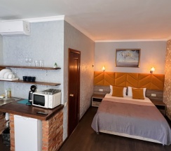 Студия с балконом и с видом на море в Гостевой дом Chalet Agave