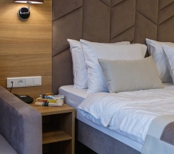 "Стандарт +" Стандартный трехместный номер с двуспальной кроватью и дополнительным местом в Диона