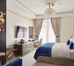 Делюкс с видом на город с одной большой кроватью в Wawelberg Hotel St.Petersburg