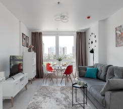 Moon River - премиум-апартаменты с отдельной спальней около м.Сокол (6 этаж, до 5 гостей) в Smart Lofts Moscow