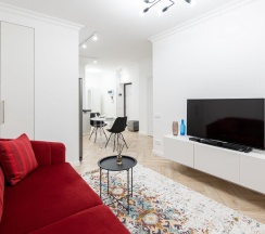 Двухместные апартаменты Superior двуспальная кровать в Апартаменты Румер в современном жилом комплексе у ТЦ Дана Молл