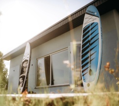 Двухместный коттедж с красивым видом из окна двуспальная кровать в Банный остров