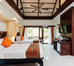 Двухместный коттедж двуспальная кровать в Diamond Cottage Resort & Spa