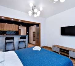 Однокомнатные апартаменты-студия с барной стойкой в APARTVILLE
