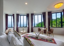 Двухместный люкс с видом на океан двуспальная кровать в Rossarin Sea View Patong