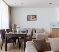 Трехкомнатные апартаменты с двумя спальнями (6-14 этаж) в Real Apartments Sochi
