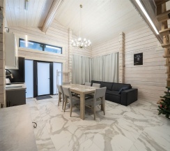 Дом из бруса с камином и баней из липы 4+2 в Snhaus