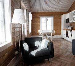 Скандинавский дом с видом на озеро в Forrest Lodge Karelia