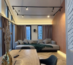 Дом «GOLD» с банным чаном на террасе в Luxe House
