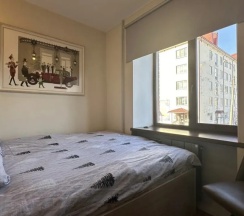 Апартаменты c 1 комнатой с балконом и с видом на город в Квартира в центре Loft