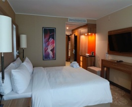 НОМЕР БИЗНЕС-КЛАССА С БОЛЬШОЙ КРОВАТЬЮ (KING SIZE) И ДОСТУПОМ В БАР-ГОСТИНУЮ в Doubletree by Hilton Tyumen