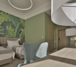 Номер Комфорт с видом на сад двуспальная кровать в Garden Resort