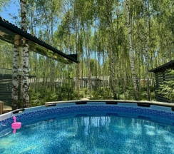 🏊 Дом у бассейна с 2 спальнями, беседкой и мангалом в Мы дома-Зеркальный лес