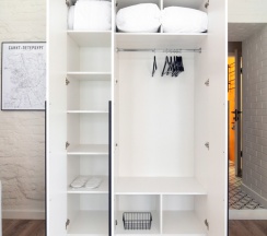 Двухместная семейная студия с видом на город двуспальная кровать в Light house