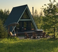 Участок с домиком "Кабачок" А-фрейм категории комфорт в Ланьдиво