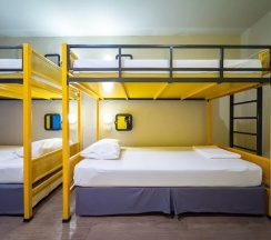 Кровать в общем номере в Monkey Dive Hostel Khaolak