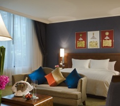 Двухместный полулюкс двуспальная кровать в Отель Hyatt Regency Bangkok Suvarnabhumi Airport