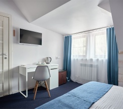 Номера первой категории "Стандарт" ( две односпальные кровати/ одна двуспальная кровать) в Никола