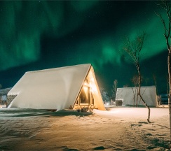 АРК-шале СТАНДАРТ SNGL 2 Односпальные кровати в Titovka arctic river park