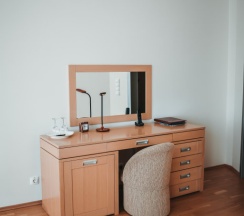 Двухместная студия с красивым видом из окна двуспальная кровать в Diana Palace