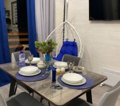 Четырёхместный коттедж с красивым видом из окна в Sabr