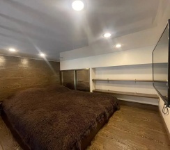 Четырёхместные апартаменты Comfort с красивым видом из окна (диван) в Апартаменты Счастливые метры с игровой приставкой, Термы Видное