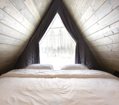 №5 A-Frame 50m2 с купелью (оснащение дома, стоимость купели и бани см. Подробнее) в Les holidays