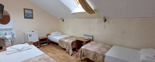 Трехместный номер 4 категории с раздельными кроватями. сан. узел с душем на этаже на мансарде в Фатима