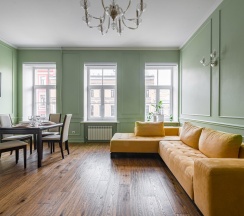 3-комнатные апартаменты улучшенные LetYourFlat “Toscana” гостиная 32м2 в Letyourflat (Лэтюфлэт) на набережной канала Грибоедова 117