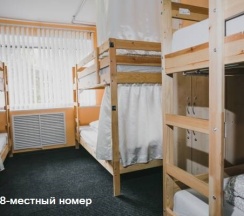 Кровать в 8-местном общем номере (1) в Karelia hostel