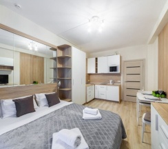 Студия Delux с балконом и кухней в Nv Hotel