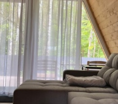 Дом A-frame с квадро-баней в 4 сезона