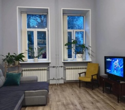 Двухместные апартаменты c 1 комнатой (двуспальная кровать) в Квартира Cтудия Лофт Двухуровневая Yarapartments