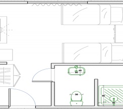 Двухместный стандартный номер с двумя односпальными кроватями в Дубровский