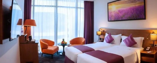 Двухместный номер Deluxe с частичным видом на канал 2 отдельные кровати в Park Regis Business Bay