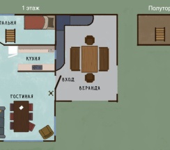 Домик с баней в Дом на лесной опушке