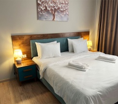 ПОЛУЛЮКС с патио и видом на море в Santorini Family Club