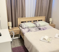 Номер стандарт с 1 двуспальной кроватью (цокольный этаж) в Kovensky